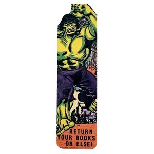 Vintage 80s Incredible Hulk Bookmark, paperboard 1986 Marvel Comics Group 2-1066
